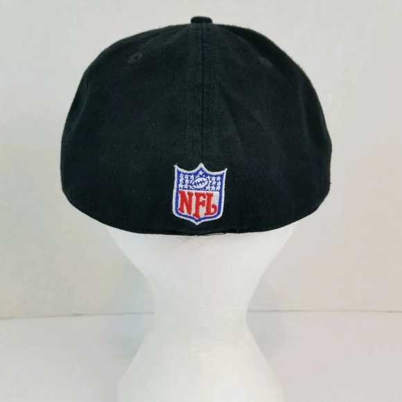 Oakland Raiders NFL Reebok L Black Fitted Ball Cap - Picture 7 of 13